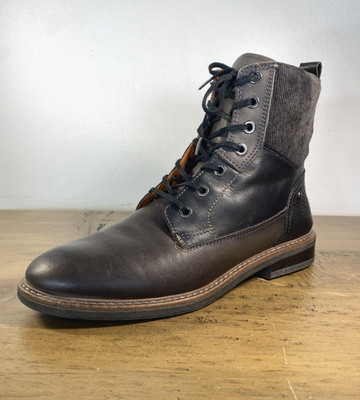 Pikolinos Womens Aldaya Boot Size 40 9.5 Brown Black Leather Lace Up Lug Bootie