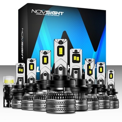 NOVSIGHT H11 H13 9004 9005 9006 LED Headlight Bulbs 40000LM 200W 6500K Bright 2x