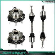 Front CV Axle Shaft + Wheel Hub Bearing For GMC Envoy Saab 9-7X Buick Rainier