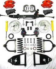 Mustang Ii Power Front End Suspension Kit 2 Drop Red Wilwood No Crossmember