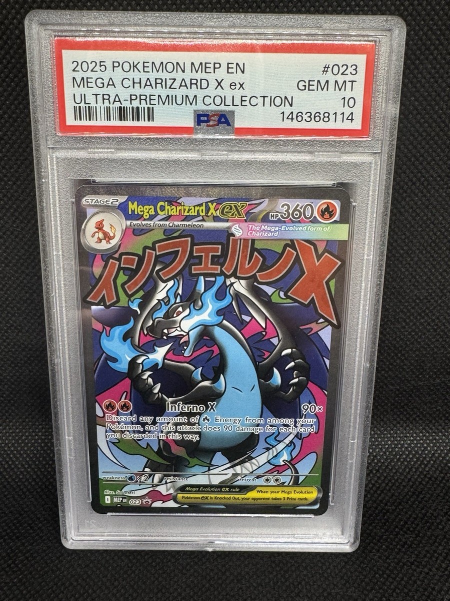 Pokemon Mega Charizard X ex 023 PSA 10 Mega Evolution Promo Holo