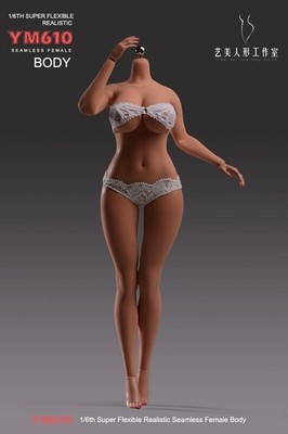 1/6 Female Large Bust Suntan Seamless Body W/Anus Hole For 12'' Action Figure Toy