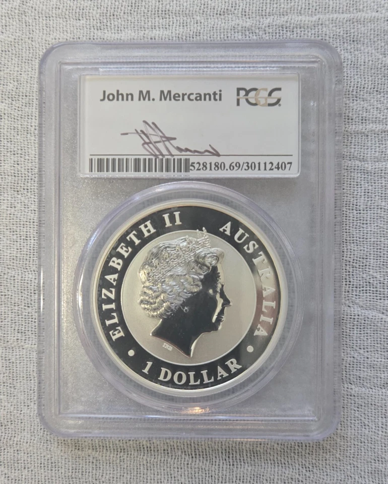 Australia 2014-P Wedge Tailed Eagle $1 PCGS MS 69 - Signed by John Mercanti - Image 4 of 4