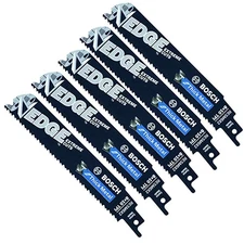 Bosch 6" 8/10 TPI Edge Reciprocating Saw Blades for Thick Metal 5 Pack - RESM6X2