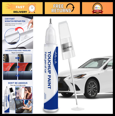 Ultra White Touch Up Paint Pen - Car Scratch Repair Kit for Lexus ES IS RX NX GX