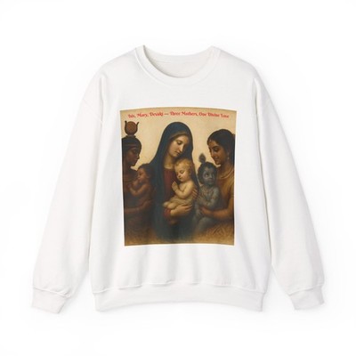 Divine Motherhood, Isis, Mary, Devaki - Unisex Heavy Blend  Crewneck Sweatshirt