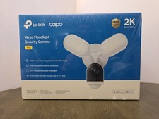 TP-Link Tapo 2K Wired Floodlight Security Camera Outdoor TC53 White NEW SEALED