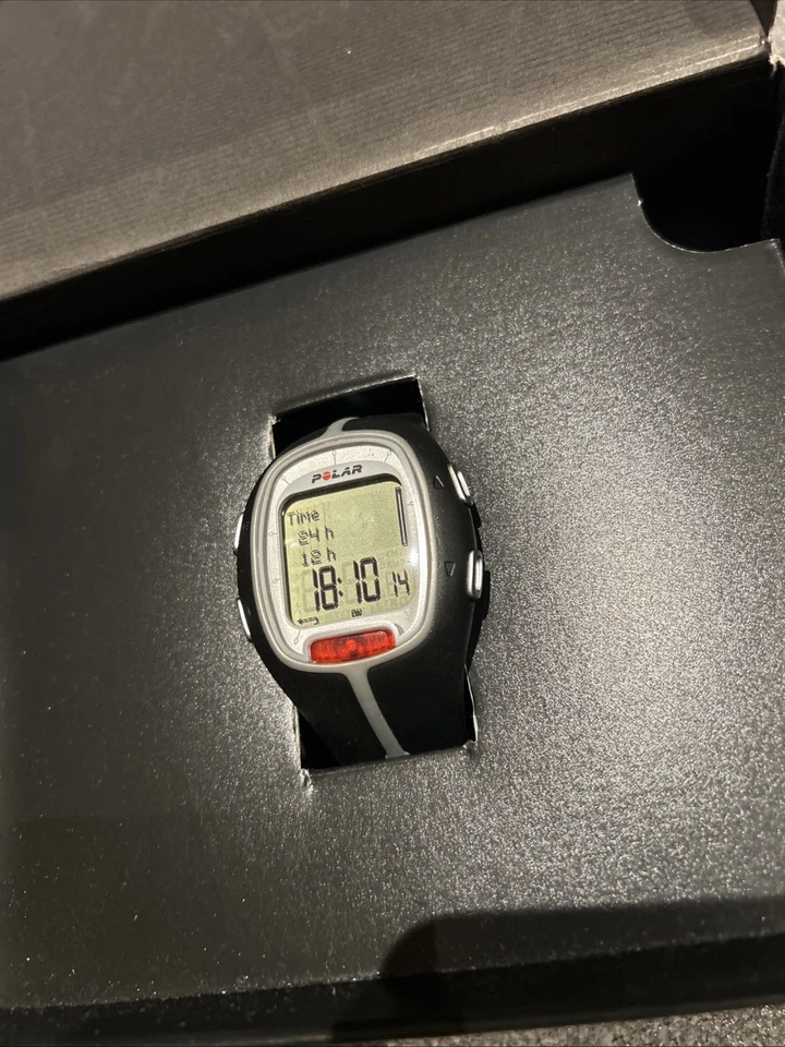 Reloj monitor para correr Polar RS200 en caja y papeles Foto 2 de 4