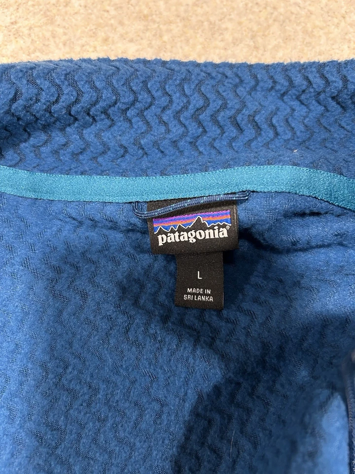 Patagonia R1 Air Zip Neck Fleece Jacket Sz L Pullover Lagom Blue Lightweight - Image 3 of 4