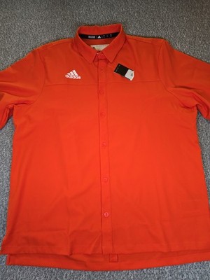 Adidas Climalite Mens Large Button Up Shirt