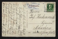 L569) Bayern Karte Bahnpost mit Stempel Posthilfsstelle