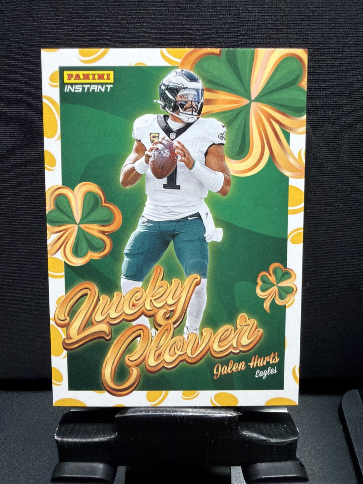 2025 Panini Instant Lucky Clover JALEN HURTS Coin Parallel No. 4 Eagles QB 