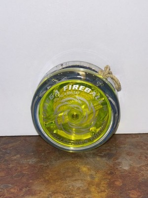 Vintage Yomega Neon Yellow & Blue Fireball Collectors Edition YoYo