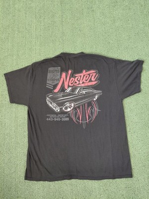 Nester Custom Automotive Shop Promo Advertisement Classic Car T Shirt Sz XL