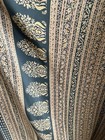 New 100% Silk Heavy Crepe Saree RITU KUMAR Style Black Beige Rust Floral Paisley — photo 6