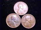 1924-P Fine, 1924-D Good, & 1924-S VF Lincoln Cents, a (3) Three Coin Lot.
