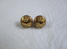 Pair of RAF:"ROYAL AIR FORCE OFFICER'S CAP BUTTONS" (Small, 13mm, 1950s, QEII)