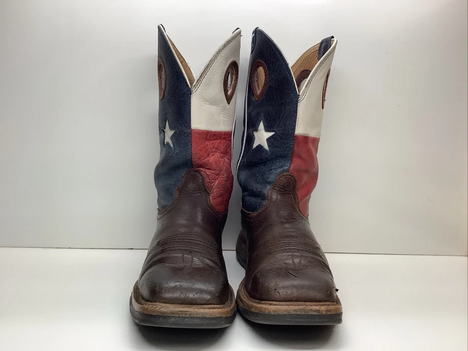 MENS TWISTED X WORK SQ TEEL TOE  BUCKAROO SQUARE TOE BROWN  BOOTS SIZE 8 EE - Image 2 of 4