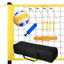 Portable Volleyball Net, Outdoor Volleyball Set with Height Adjustable Poles,
