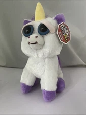 Feisty Pets Glenda Glitterpoop Unicorn w Toothy Frown 8 in Plush- New with Tags
