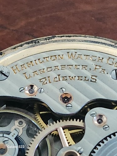 SUPERBE MONTRE DE POCHE 1936 Hamilton 16S 21J Grade 992E à Affichage