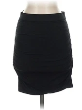 Moda International Women Black Casual Skirt XS