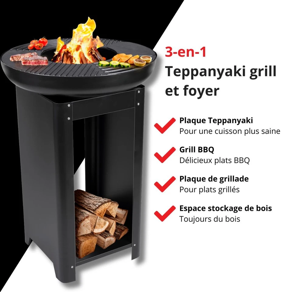 BBQ Collection Brasero et Plancha Barbecue Japonais 61 x 90 cm - Grille Barbecue - Photo 2/4