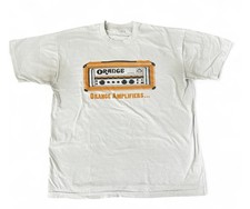 Vintage 90s Orange Amplifiers Amps British Hifi Guitar Bass Promo T Shirt XL