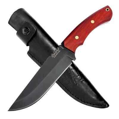 OHIY Handmade Bushcraft Knife 5-1/4 in Sleipner Steel Blade 63HRC Leather Sheath
