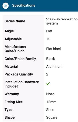 Crown Heritage Srs 2-Pack Flat Black Wrought Iron Baluster Shoes M # BC4989222FB - Picture 3 of 8