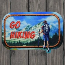 Go Hiking Embroidered Patch — Iron On