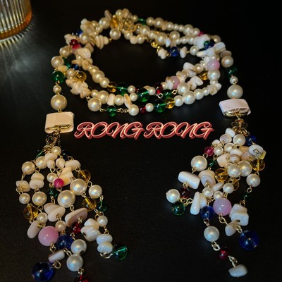 Vintage Necklace With Extra Long Layered Shell Pearl Tassel Necklace