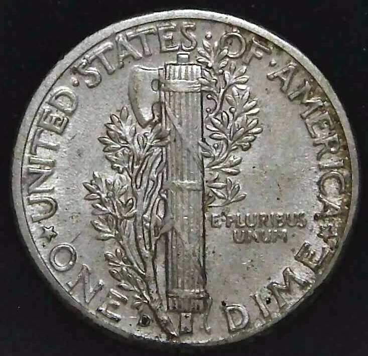 1944-D 10C Mercury Dime AU 90% Silver 22otu0506 - Image 2 of 2