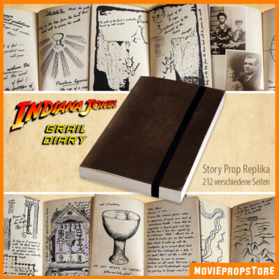 Indiana Jones Graltagebuch - Indy Grail Diary Prop Replika mit 212 Seiten