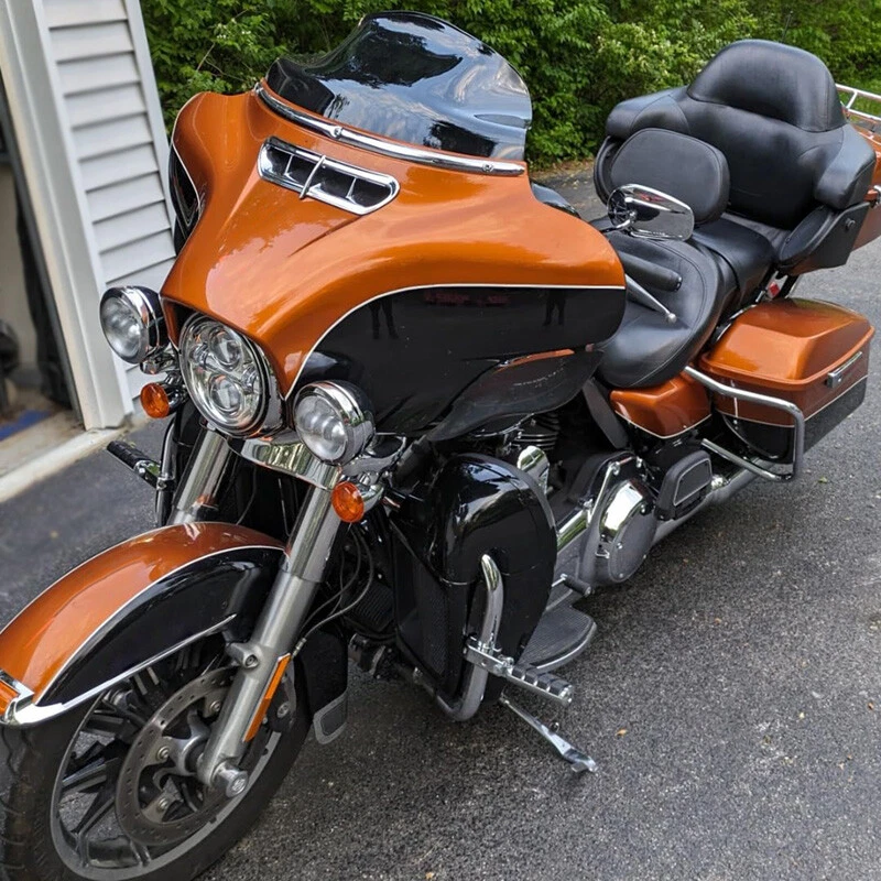 Parabrisas de motocicleta 3 orificios apto para Harley Touring Street Glide Electra Glide Foto 2 de 4