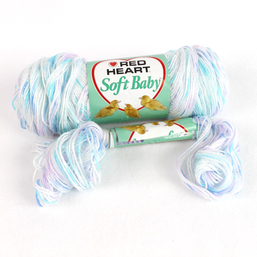 Red Heart Soft Baby Yarn, Seashore Print, 6oz 3 Ply Sport Weight 100