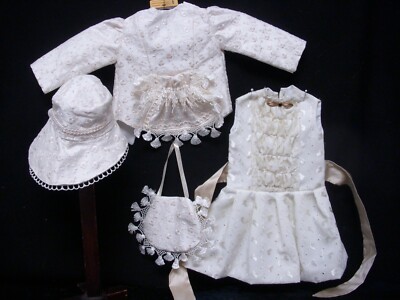 White Dress, Jacket and Accessories for 18-19  Antique Bisque doll (DR6)