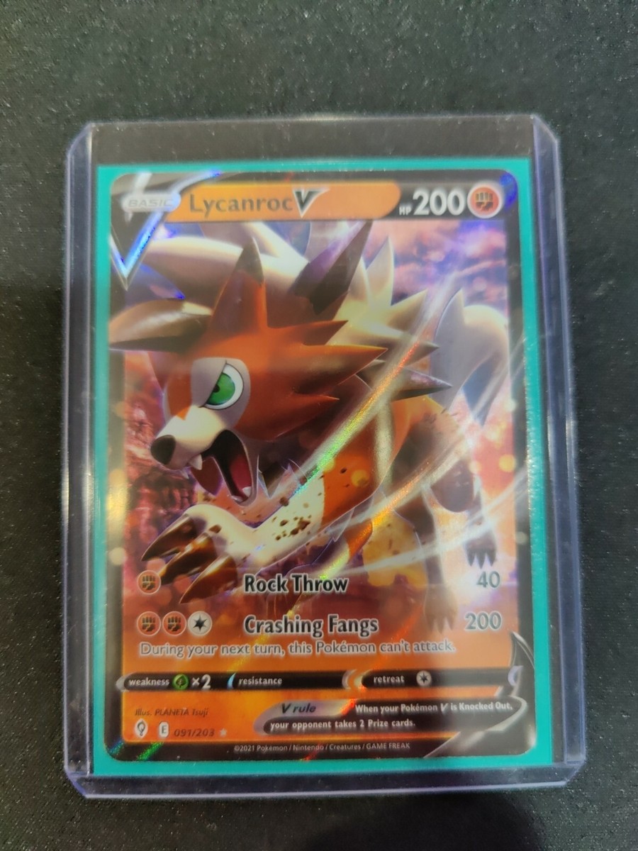 Lycanroc V 091/203 Evolving Skies NM Full Art Ultra Rare Pokemon Card Lycanroc V 091/203 Evolving Skies NM Full Art Ultra Rare Pokemon Card