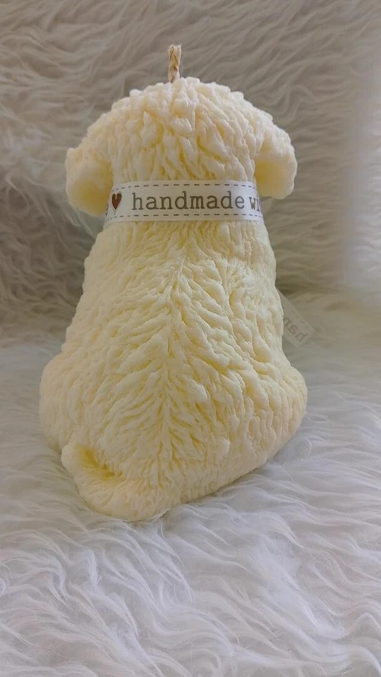Hand crafted large Puppy Candle. Scented or unscented . Christmas Xmas present - Image 2 of 3