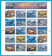 2004 US #3916-25 37 Cent Postage Stamps Full Sheet Blk/20 American Aviation MNH