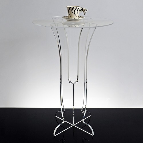 SLATO TAVOLINO DA SALOTTO ISIDE Design Moderno in plexiglass trasparente - Foto 4 di 6