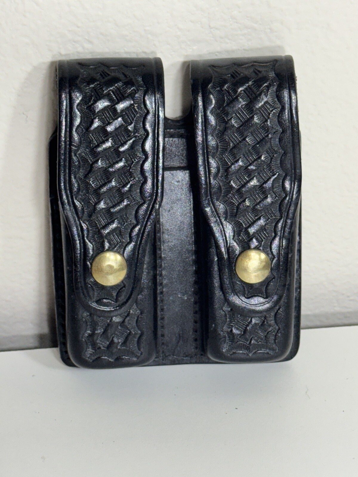 BIANCHI Leather 20W 9MM Double Magazine Holder Pistol-image