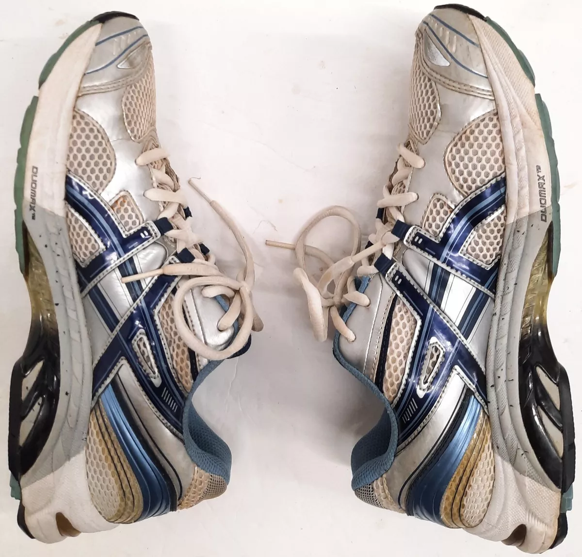 Asics Gel Tech Walker Neo White Blue Q051N Athletic Duomax IGS Shoes Womens Sz 9