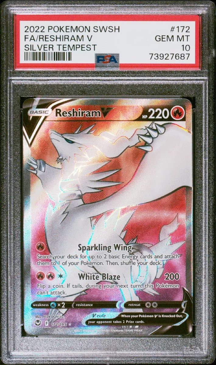 Pokémon TCG Reshiram V (Full Art) Silver Tempest 172/195 Holo Ultra Rare