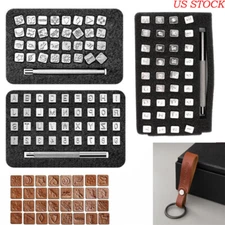 Leather Stamping Kit Craft Carving Saddle Alphabet Number DIY Making Punch Set