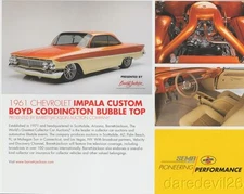 2016 Boyd Coddington '61 Chevy Impala Bubble Top Shell SEMA Show Promo info card