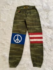 Aviator Nation Peace Warrior Sweatpants Camo Small