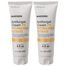 2 x McKesson Antifungal Cream 2 Miconazole Nitrate Athlete's Foot Itch 4oz Tube