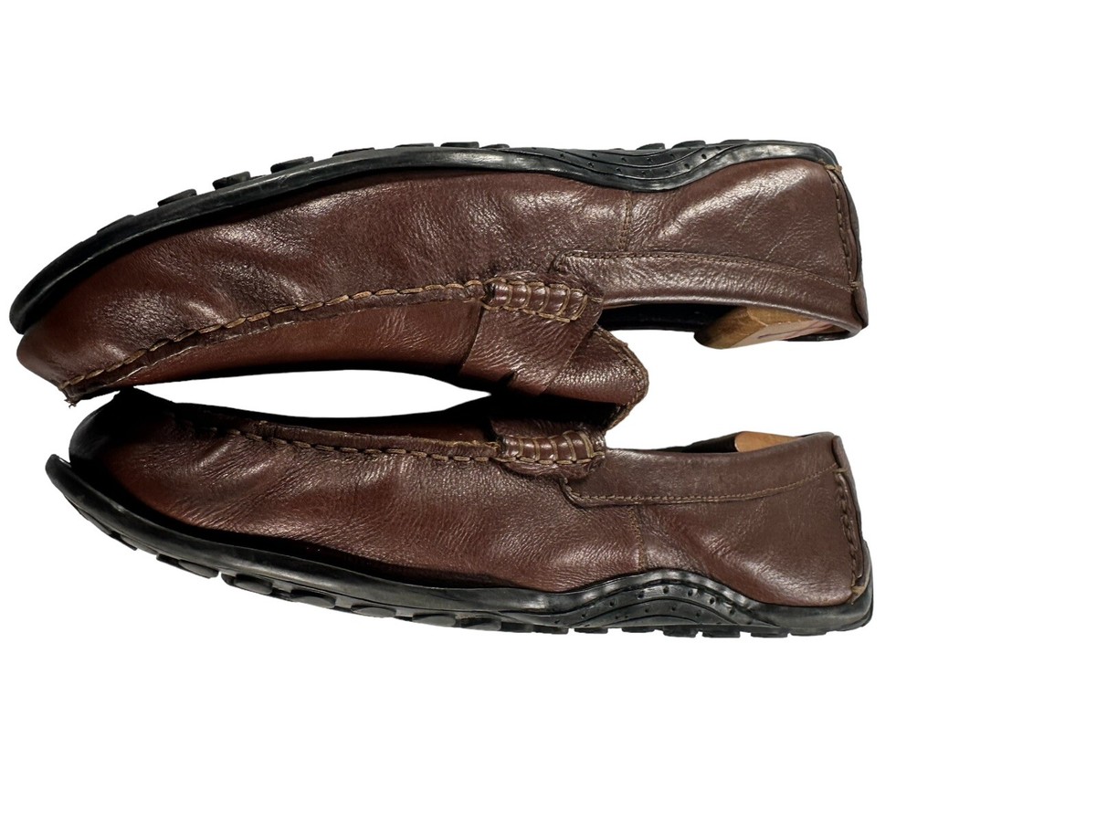 Clarks Mens Size 11.5 M Brown Leather Slip On Driving Loafer  display picture 3
