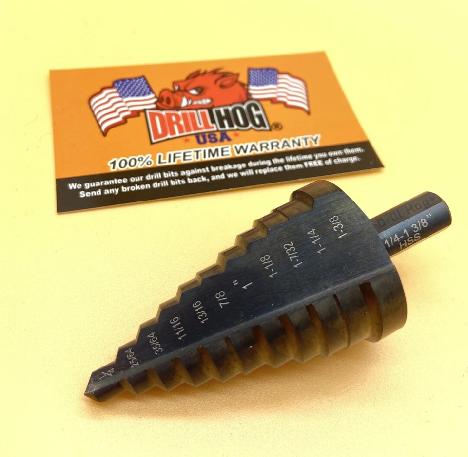 Set 3 Punte Trapano Step UNIBIT Drill Hog - Per Fori Precisi Da 1 4 A - Foto 8